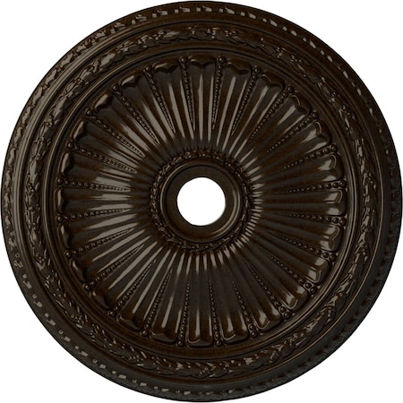 Ekena Millwork Viceroy Ceiling Medallion (Fits Canopies up to 4 7/8"), 35 1/8"OD x 4 7/8"ID x 2 1/2"P, Bronze CM35VIBZS